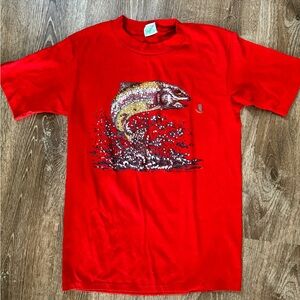 Super Rare Vintage 90s Graphic Fish Tee